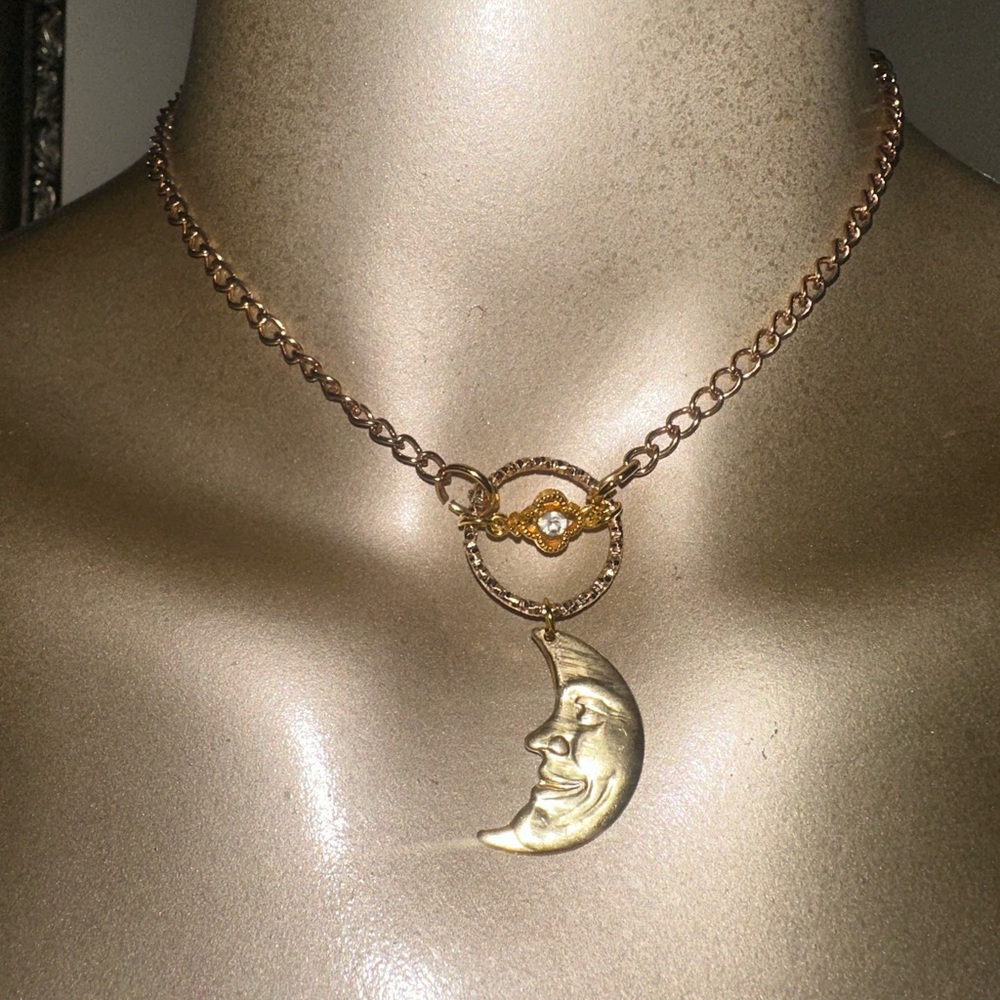 Gold Crescent Moon Necklace
